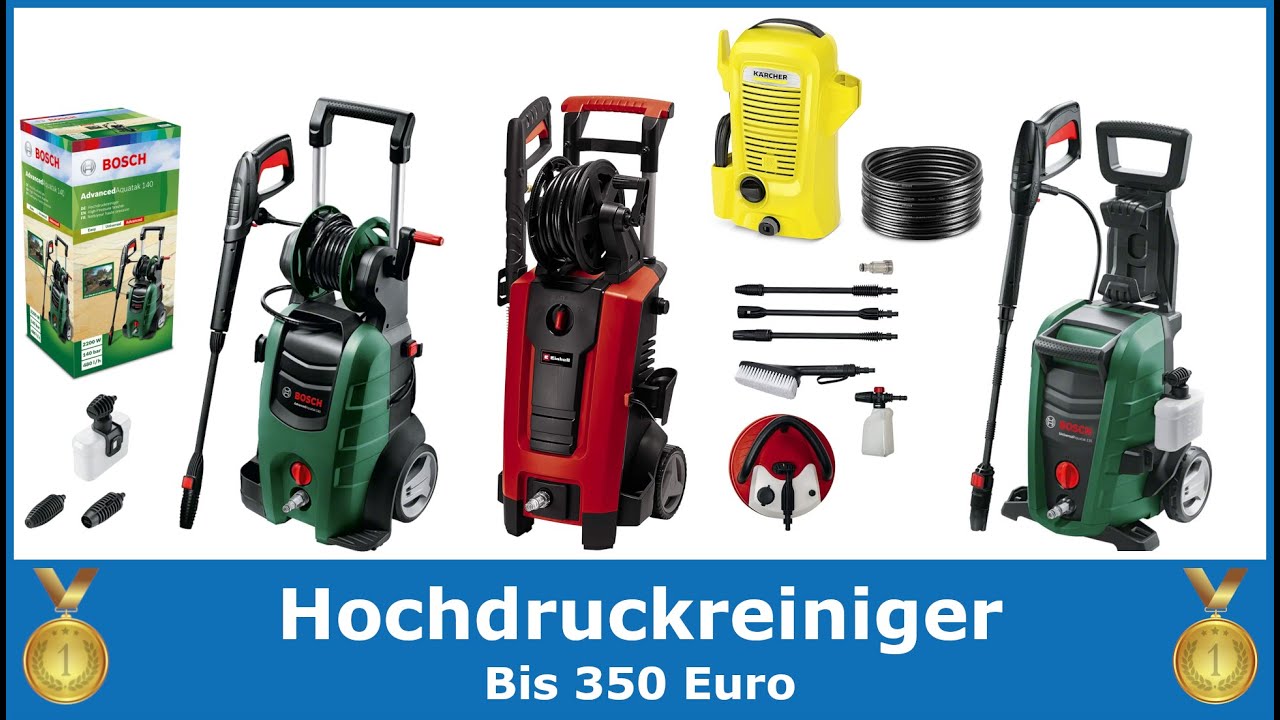 Die besten Hochdruckreiniger bis 350€ (TOP 5) 🥇 Test-Vergleich (Kärcher, Bosch & Einhell)