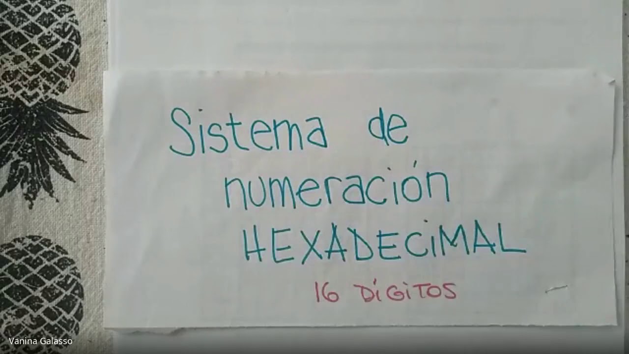 Sistema hexadecimal conversión a octal