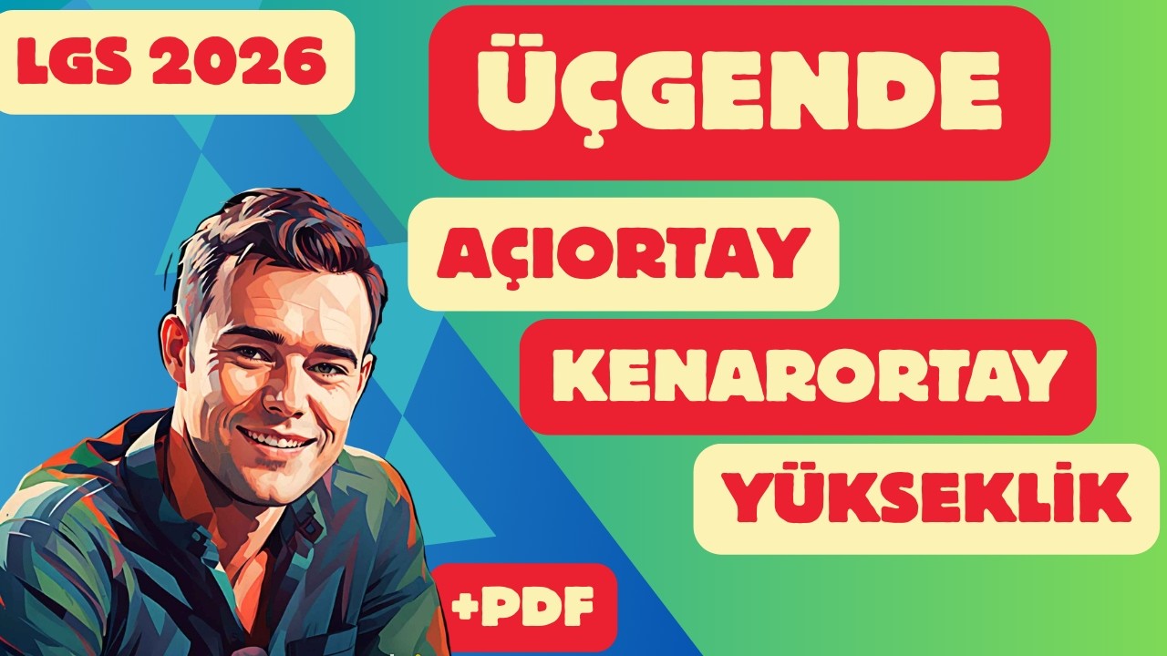 LGS 2026 | Üçgende Açıortay-Kenarortay-Yükseklik #lgs2026 #lgsmatematik #üçgenler