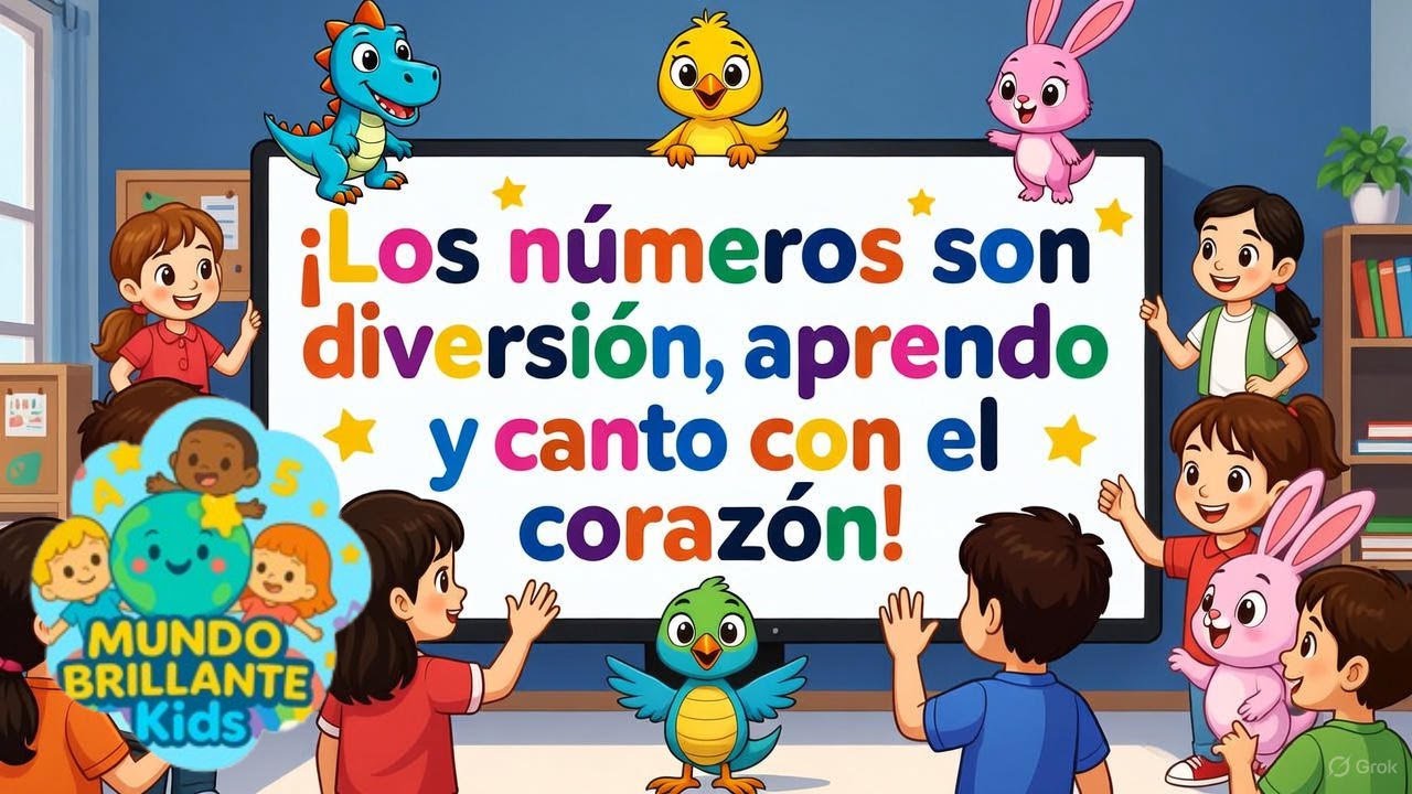 💚Mix aprende a contar los números cantando 🌈| Canción Infantil Educativa | 💙Mundo Brillante kids🌟