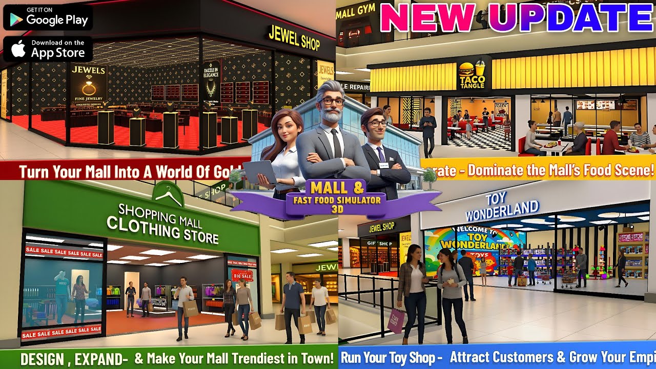 🥰Mall and Fast Food ❤️Simulator 3D New Mobile Game 2025 New Update