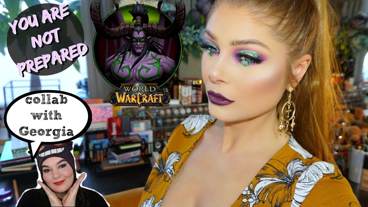 Makeup Inspired By Illidan In WoW | Collab With Georgia Harris