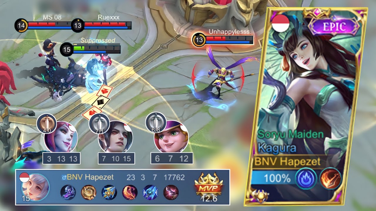 Kagura 23 Kills! Begini Jadinya Kalau Queen of Mage Ketemu Musuh Trio Mage | Mobile Legends