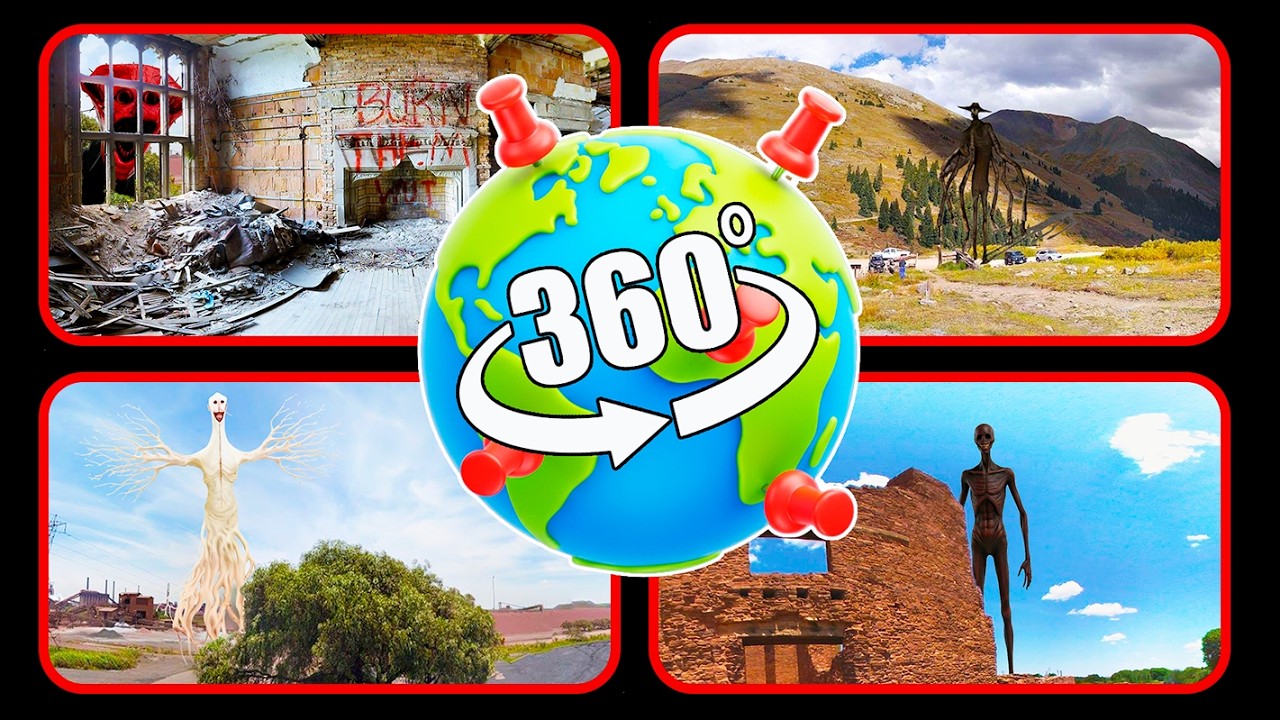 TOP4 - VR 360° Trevor Henderson Giant Creatures Spotted on Google Earth!
