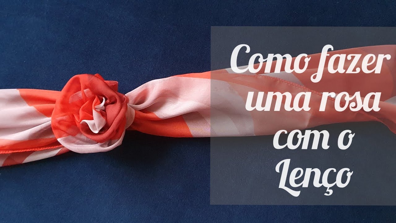 Como fazer uma rosa, usando um lenço quadrado! #comissariadebordo #aeromoça #dicas