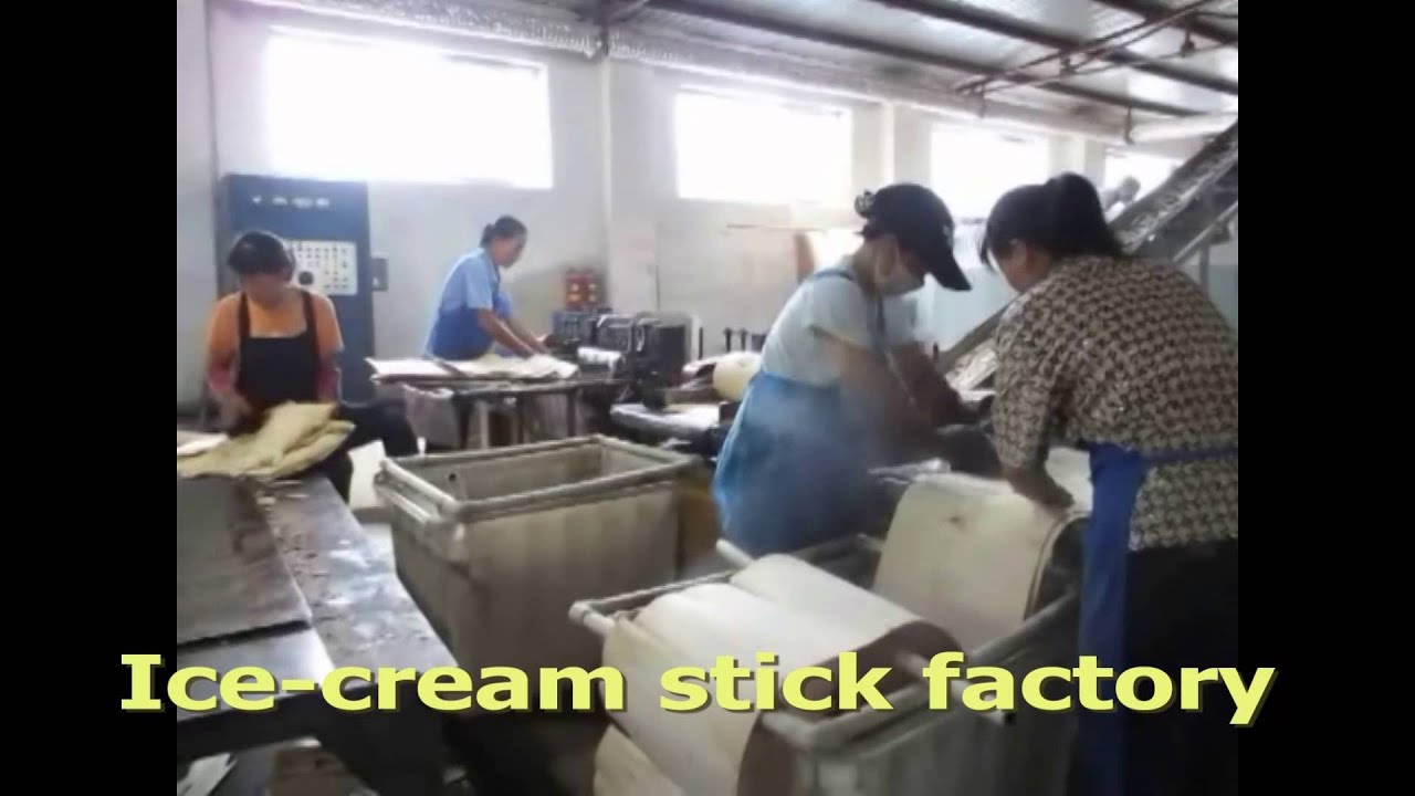 WOODEN ICE CREAM STICK FACTORY VIDEO, ICE CREAM STICK MACHINE