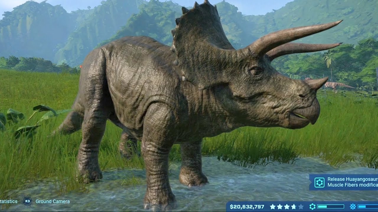 Jurassic World Evolution - Triceratops Gameplay (PS4 HD) [1080p60FPS]