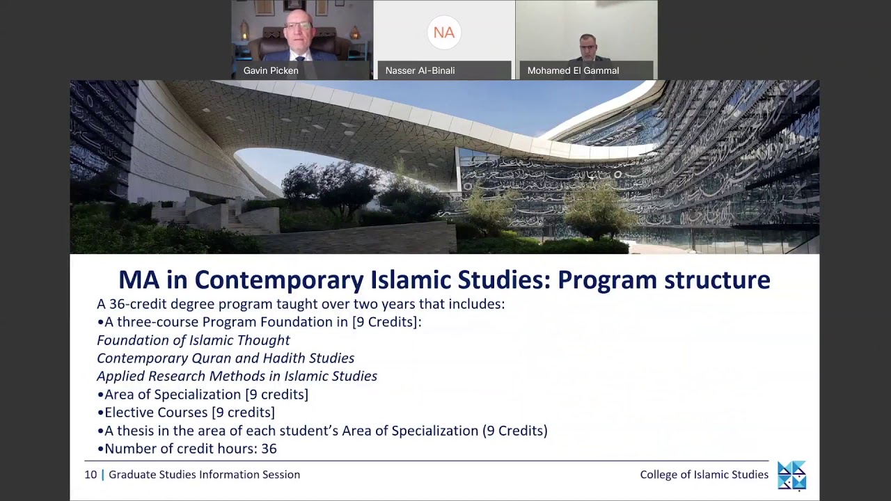 #HBKU_CIS​: MA in Contemporary Islamic Studies