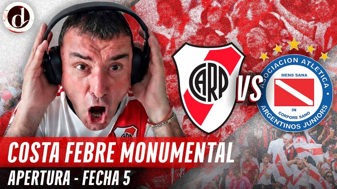Argentinos Juniors vs. River Plate | LPF Apertura | Fecha 5 | EN VIVO ⚪🔴⚪ Lito Costa Febre