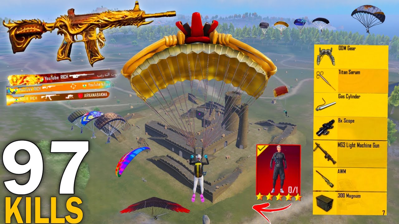 Wow!😍 NEW BEST LOOT GAMEPLAY with/ p90+AWM🔥Pubg Mobile