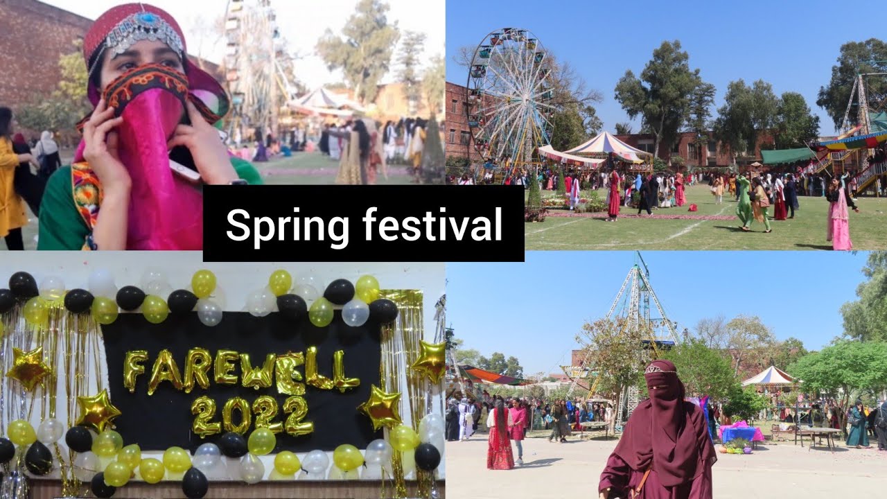 spring festival & farewell party 🥳 in GC women University sialkot|#spring #vlogger #vlogginginparda