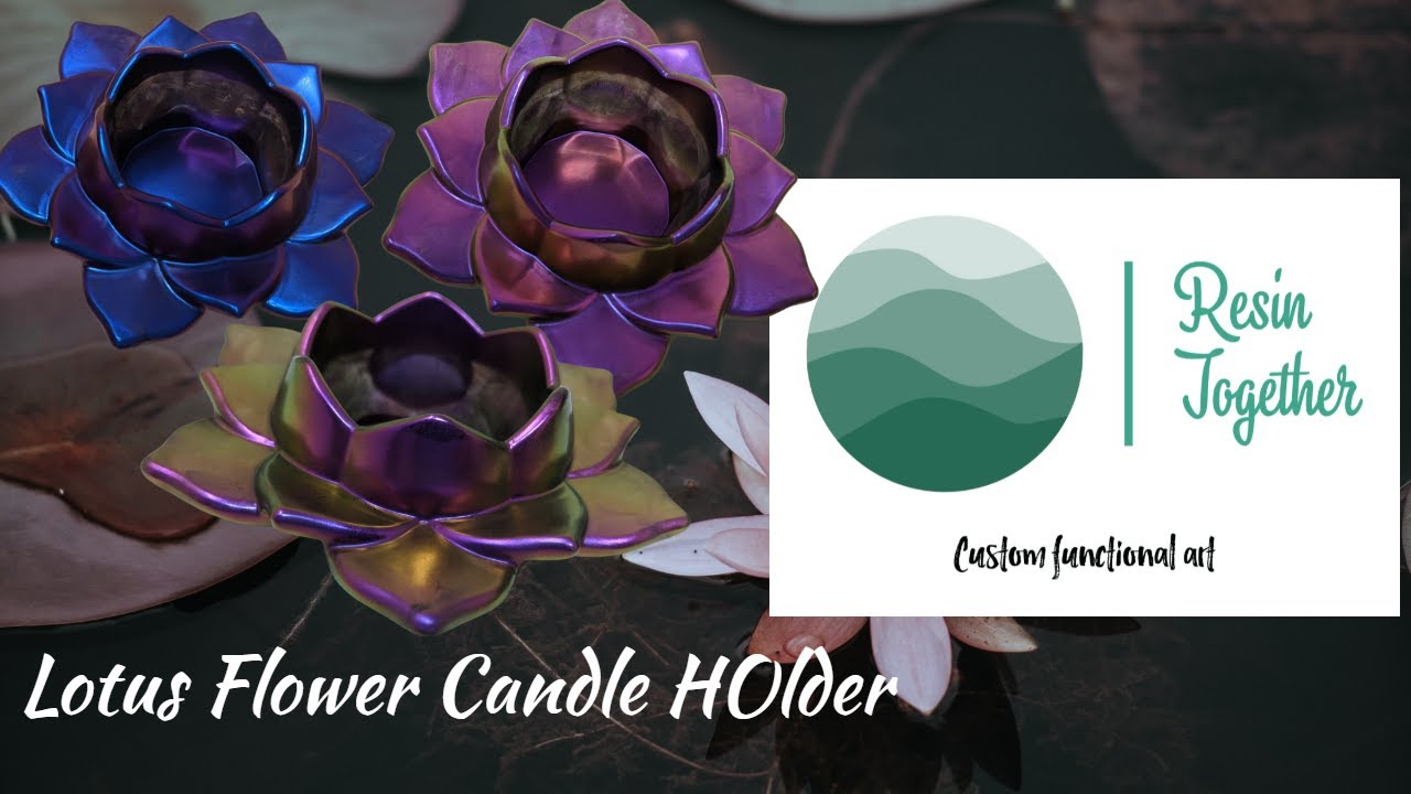 Color Shift Easy Resin Lotus Candle Holder