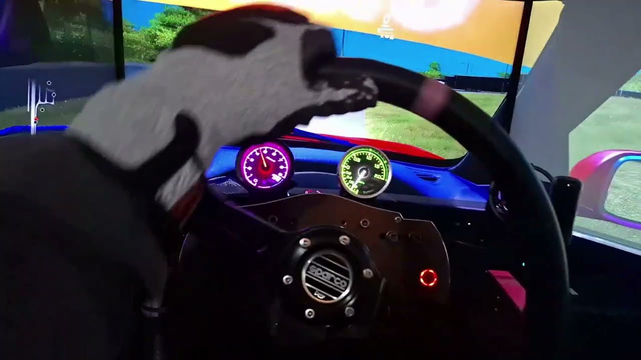 Drift Assetto Corsa Triple Monitor - Nissan S 14 Gameplay Steering Wheel