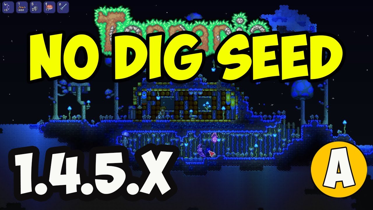 Terraria How to find the GLOWING MUSHROOM BIOME (NEW SEED for 1.4.5.5) (NO DIG) (2026)