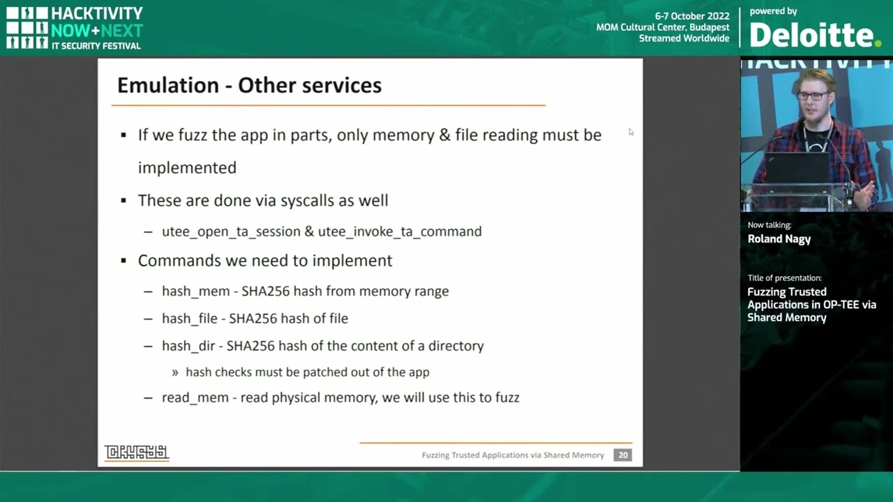#Hacktivity2022 // Fuzzing Trusted Applications in OP-TEE via Shared Memory by Roland Nagy
