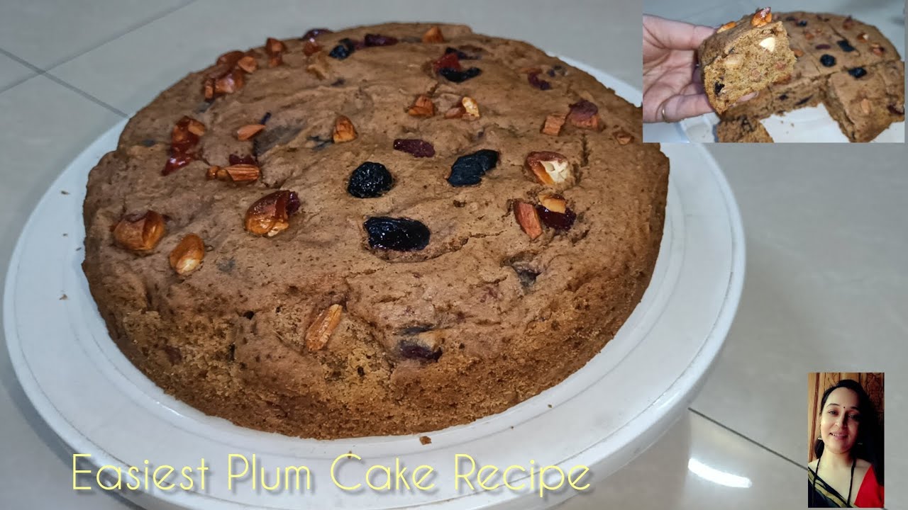 Easy Plum Cake Recipe/Plum cake in Stone base Oven/Christmas Cake/fruit cake