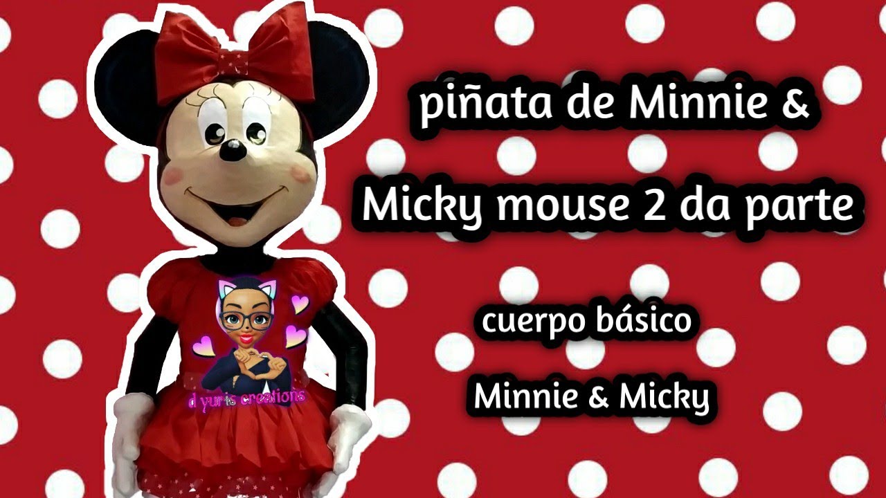 Minnie piñata / piñata de minnie mouse /  cuerpo básico para Minnie y Micky mouse