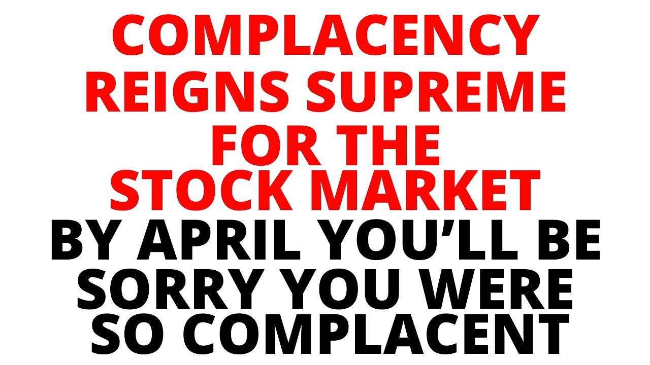 The Dollar, Oil & Yields Warning the Stock Market is About to Crash but Traders Remain Complacent
