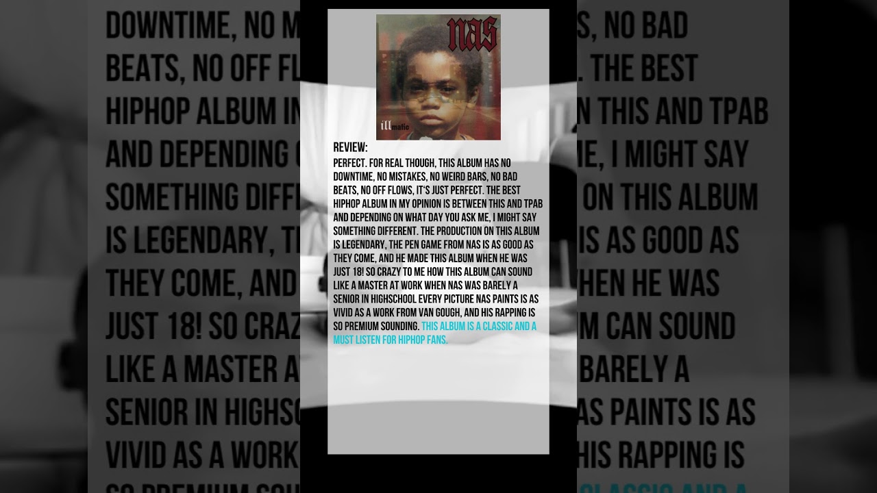 Album Review: Illmatic - Nas 1994