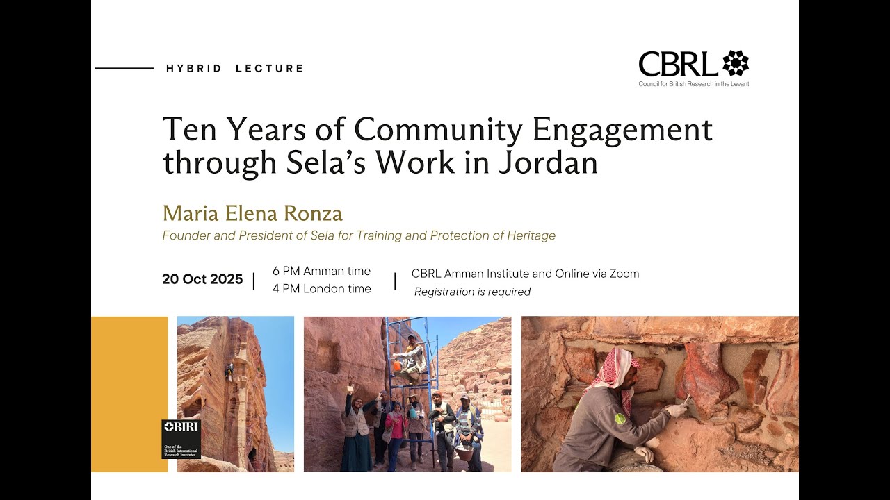 Ten Years of Community Engagement through Sela’s Work in Jordan - Maria Elena Ronza