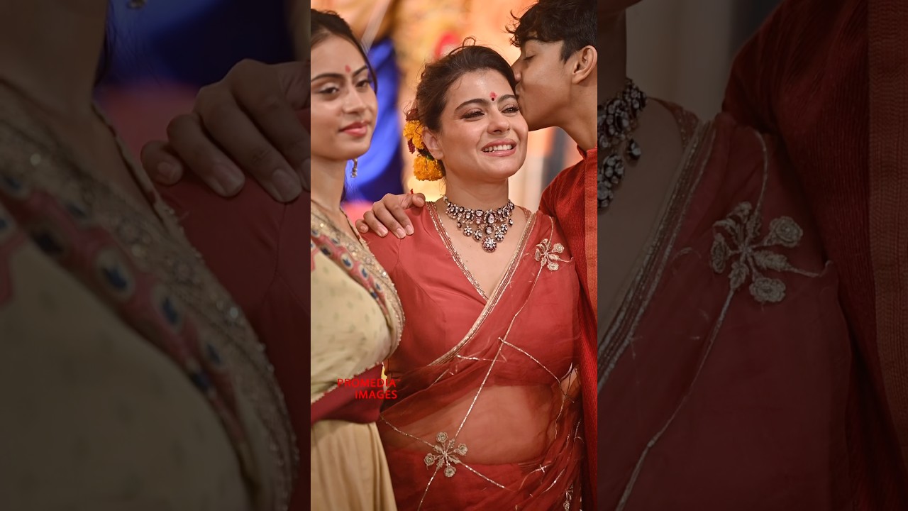 Nysa Ajay Devgn seek blessings at Durga Puja, embracing the festive spirit with faith & devotion