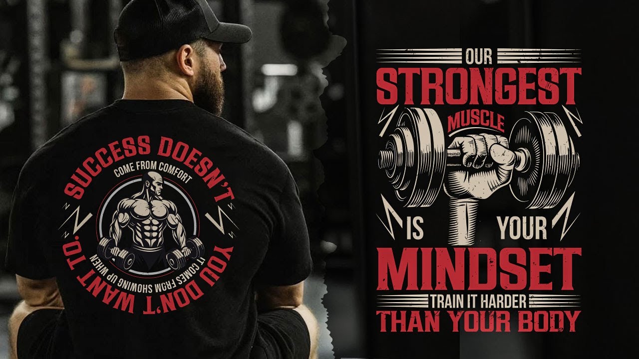 Fitness T-Shirt Design Bangla Tutorial | Gym T-Shirt Design | Illustrator