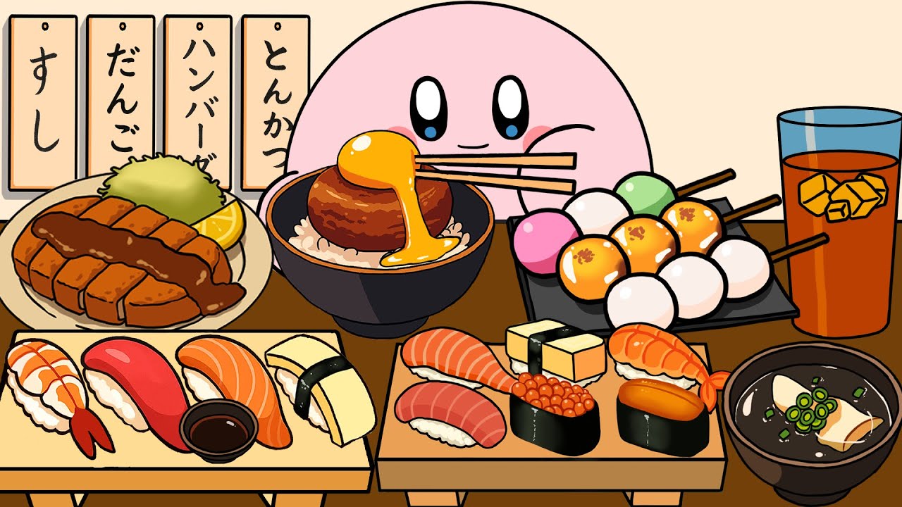 커비 일본 먹방 여행기 Kirby&rsquo;s Japanese Food Adventure. How much can he eat?
