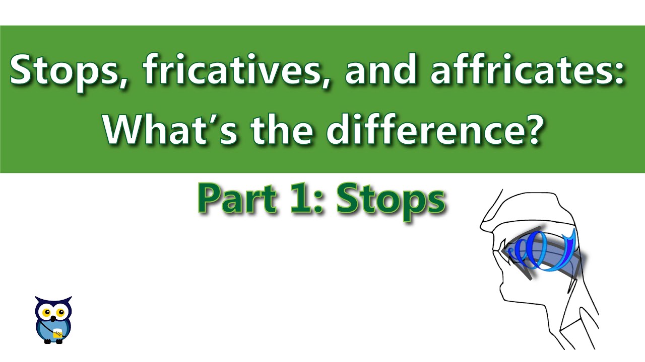Stops, fricatives, and affricates: What’s the difference? Part 1:Stops