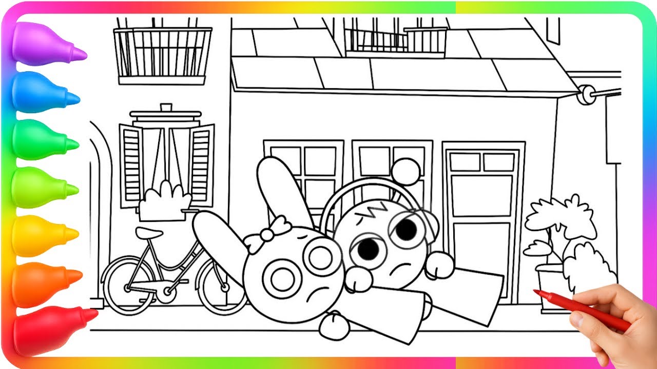  INCREDIBOX SPRUNKI Oddly Satisfying Coloring Pages #sprunki #millionviews #drawing #art