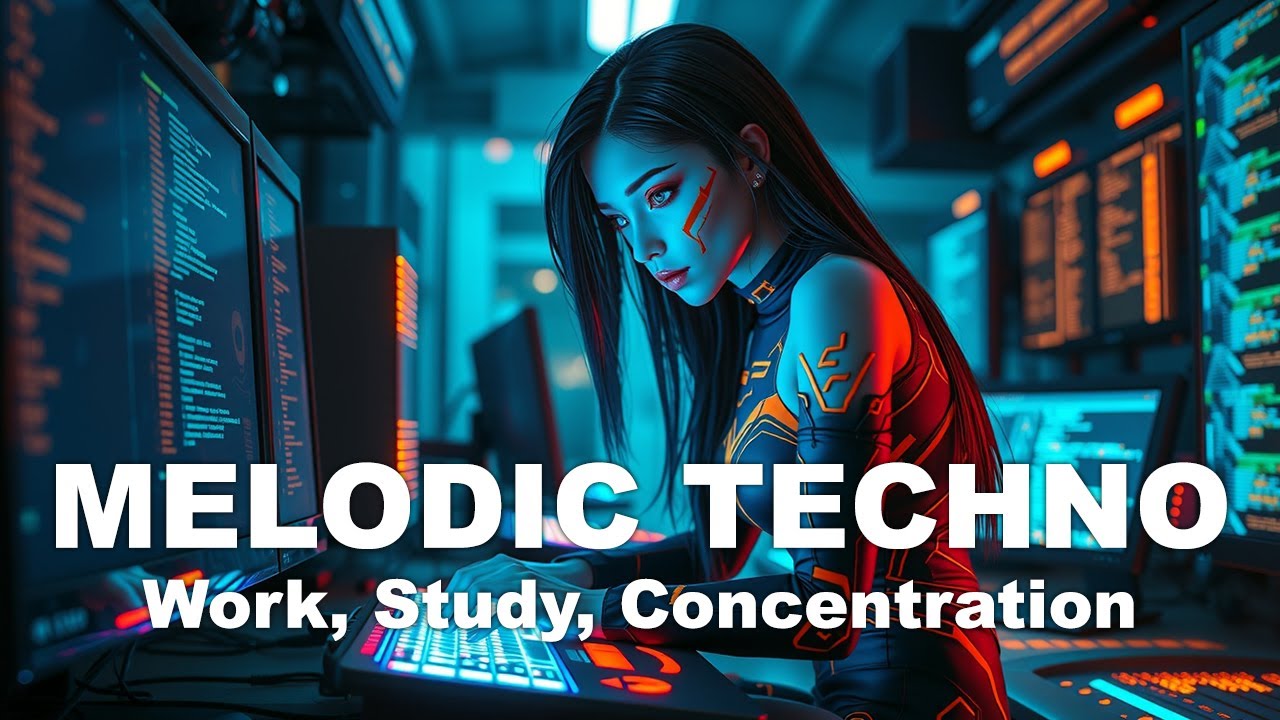 1 Hours Melodic Techno Study Mix | Work, Study, Concentration
