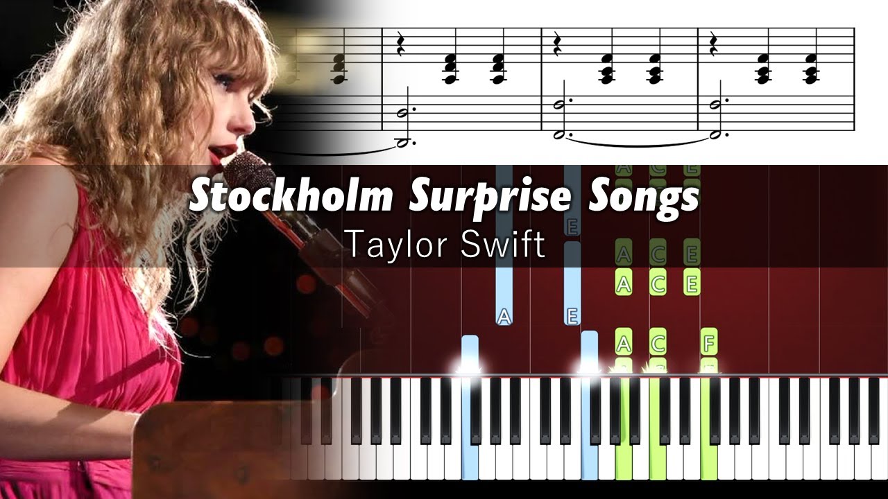 Taylor Swift - Stockholm Surprise Songs - Accurate Piano Tutorial with Sheet Music