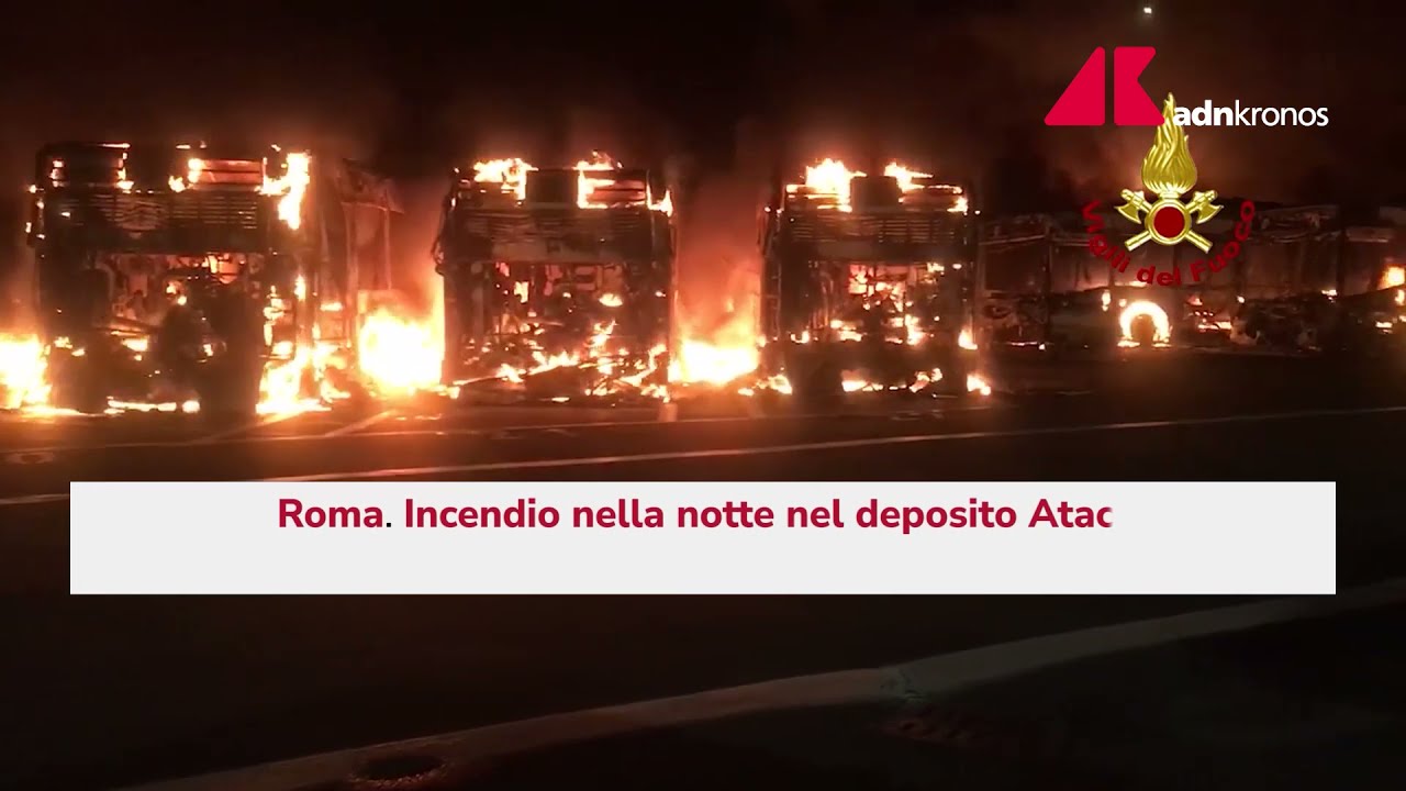 Roma: incendio nella notte nel deposito ATAC
