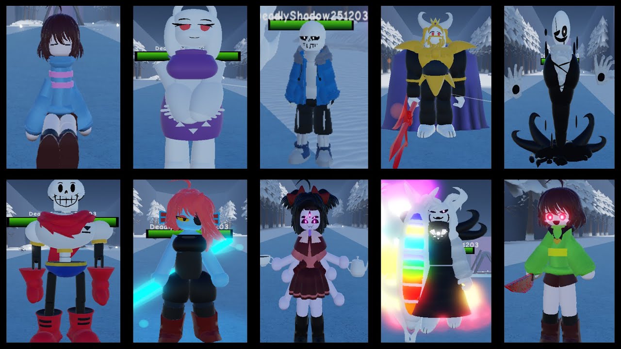 All Classic Characters [Showcase] [Undertale Crazy Multiverse Timeline]