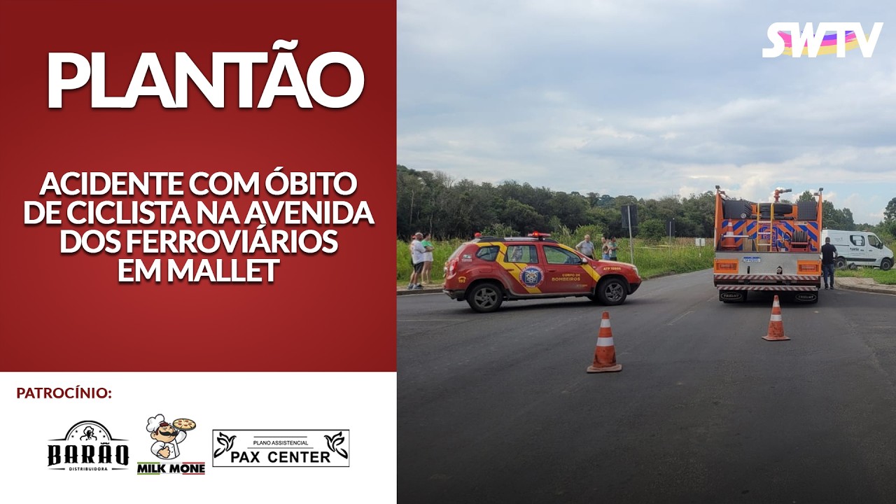 Acidente com obito de ciclista na Avenida dos Ferroviários em Mallet | Plantão Studio W