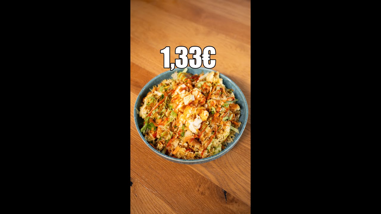 1,33&euro; Crispy Reis Salat! Damit du nur Broke bist & nicht hungrig! ✌🏼#g&uuml;nstig #g&uuml;nstigerezepte
