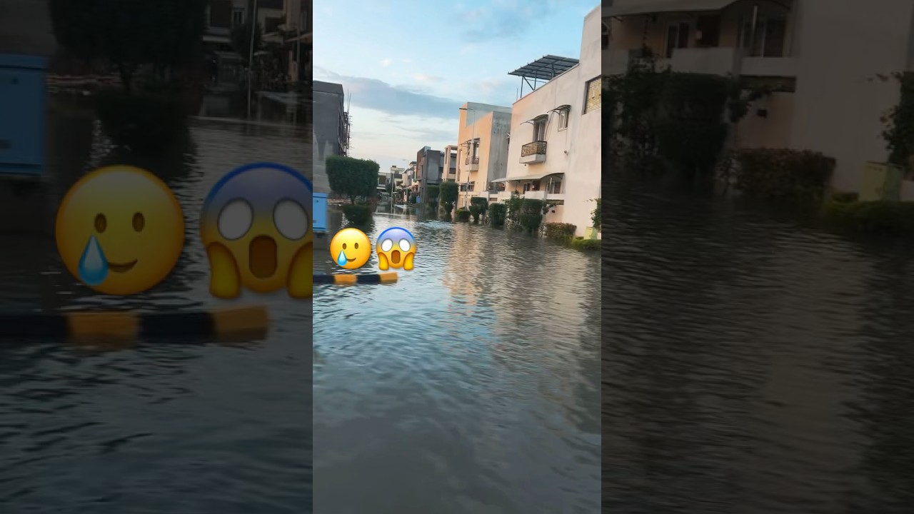 😱FLOOD WATER IN KENT HOUSING SIALKOT  #floodinsialkot #flood #sialkot #incident #foryou #canttflood