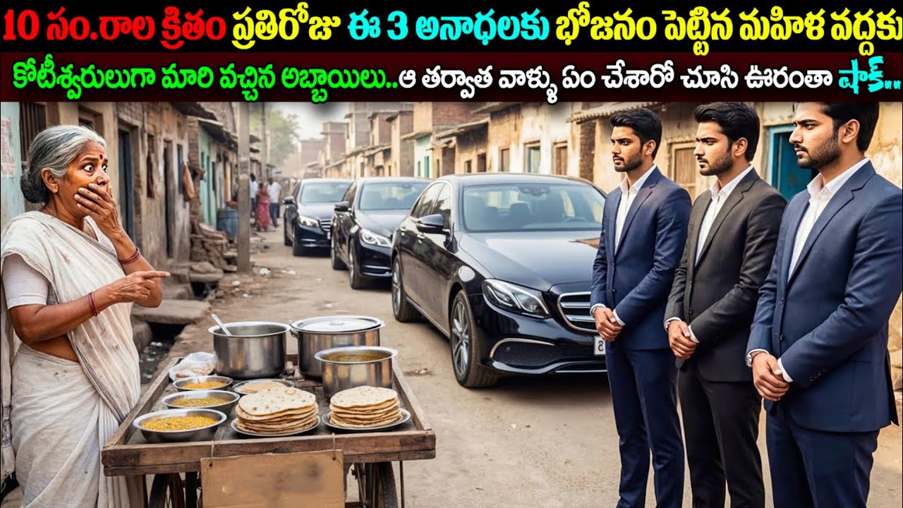 10 సం..రాల క్రితం ప్రతిరోజు ఈ 3అనాధలకు భోజనం పెట్టిన మహిళ వద్దకు కోటీశ్వరులుగా మారి వచ్చిన అబ్బాయిలు