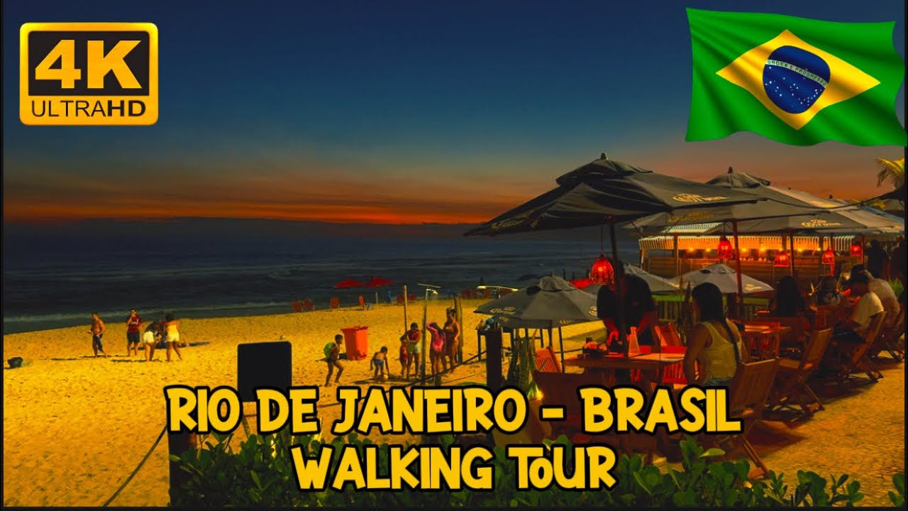 Rio de Janeiro 🇧🇷 Night Walking Tour: Barra da Tijuca 4K (Drone Footage)