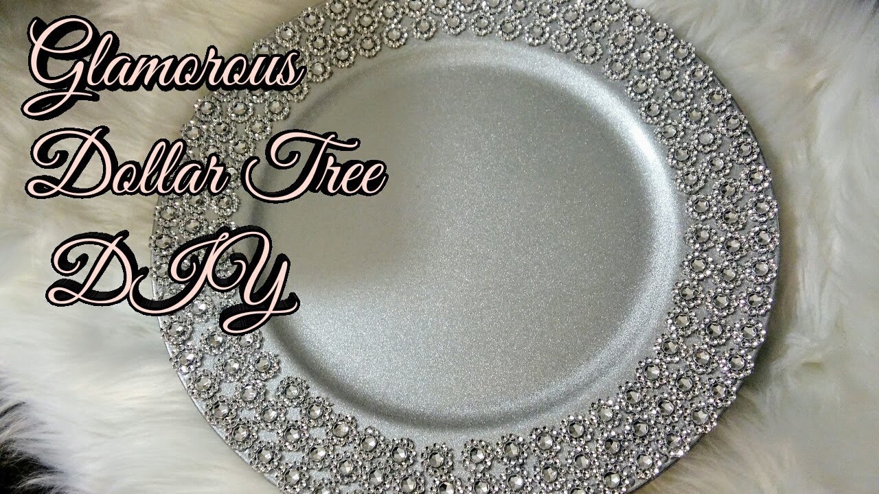 DIY Dollar Tree Glam Chargers💎| DIY Bling Décor| DIY Wedding Series| Silver Flower Charger