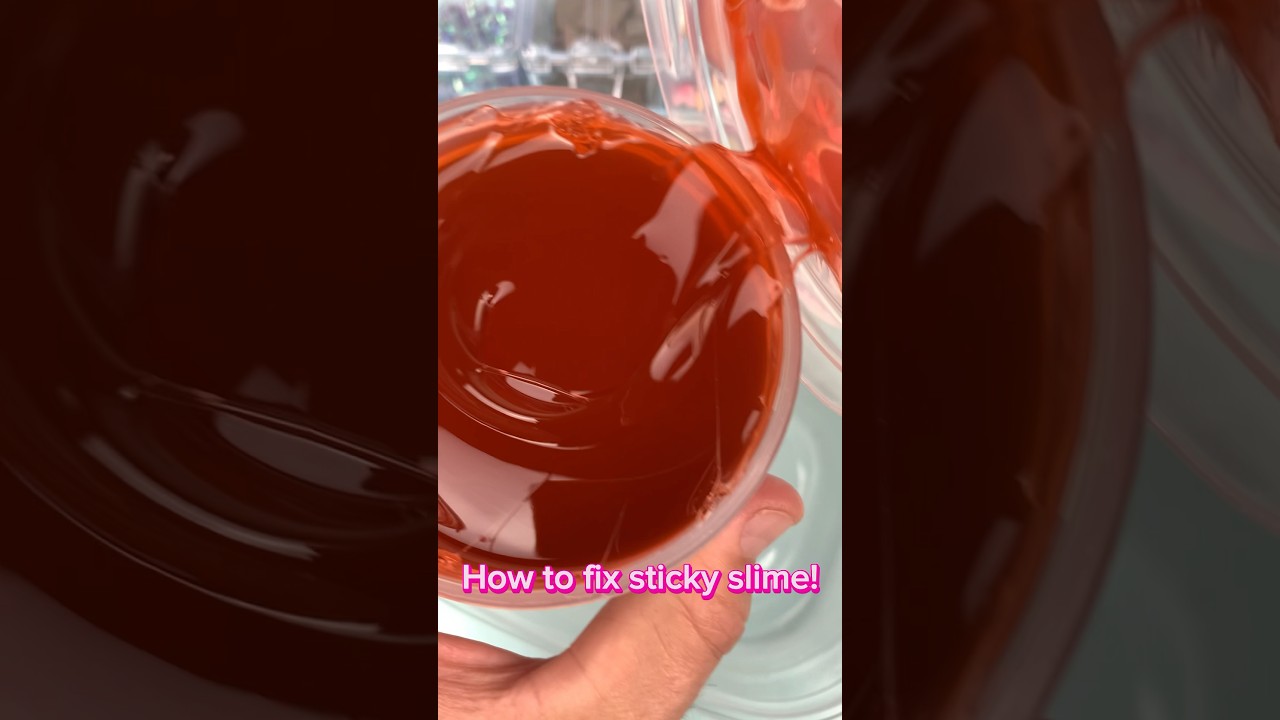 How to fix sticky slime! #slimes #slime #slimevideo