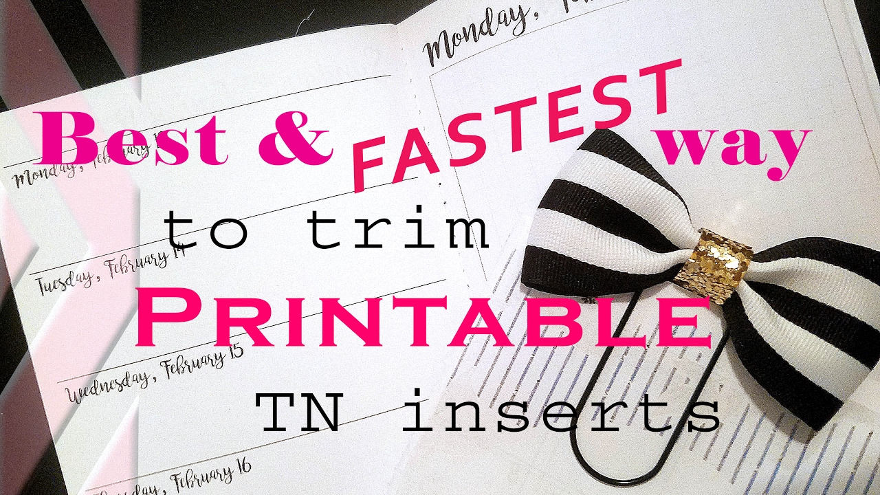 Annie Plans Printables | Fastest way to trim your TN inserts