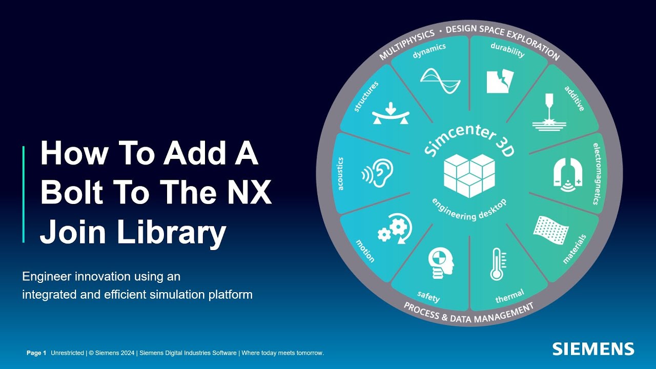 How To Add A Bolt To The NX Join Library