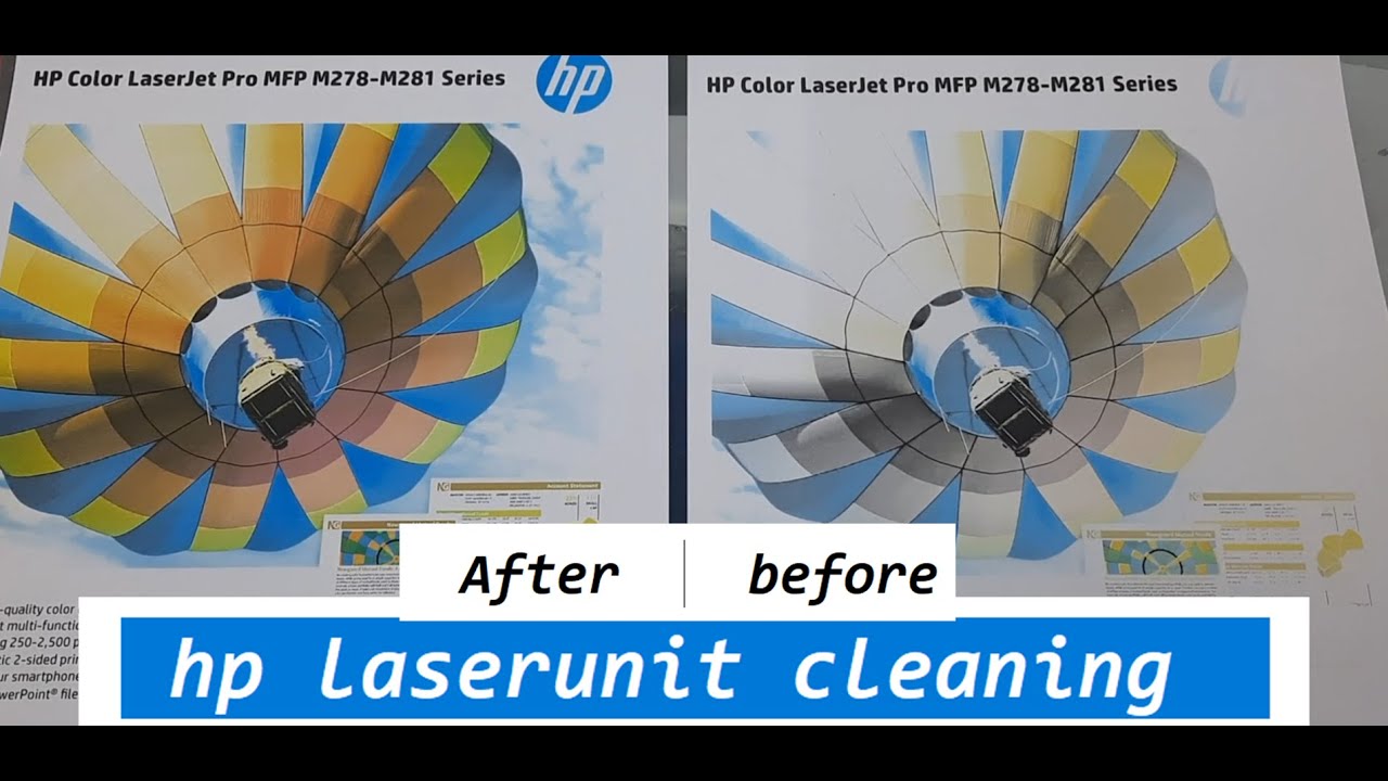 hp laserjet printer light printing problem - laser unit cleaning