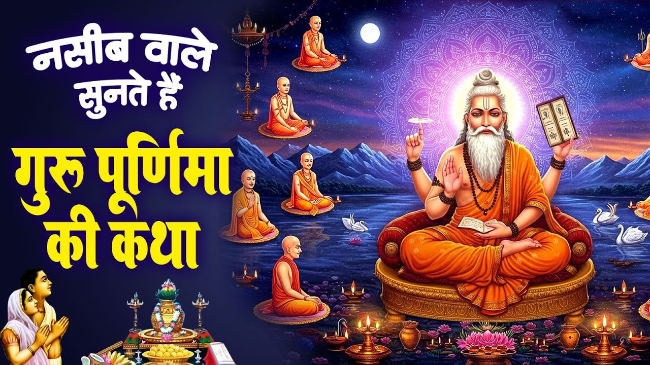 नसीब वाले सुनते है - गुरु पूर्णिमा की कथा | Guru Purnima Katha | Vishnu Bhajan | Purnima Katha 2025