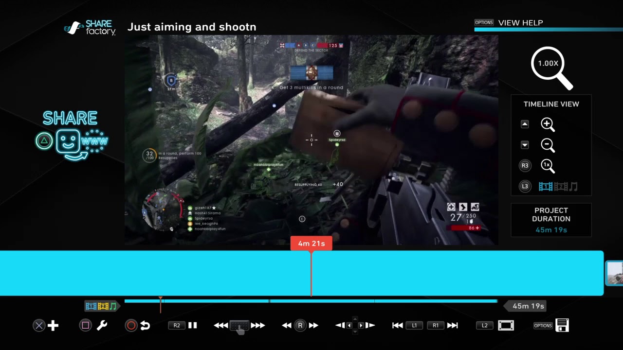 Aiming and shootn