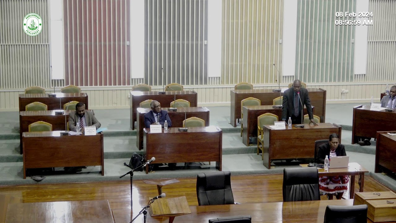 Vanuatu Parliament 1st. Extraordinary Session of 2024 - Thursday 8th. February