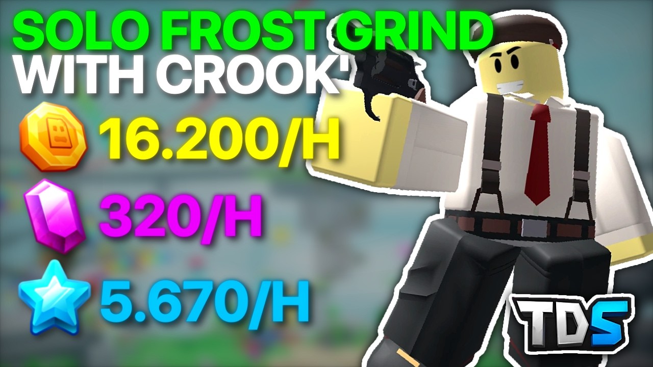 Solo Frost Grinding Strategy with Crook Boss, Full Guide | TDS Tower Defense Simulator