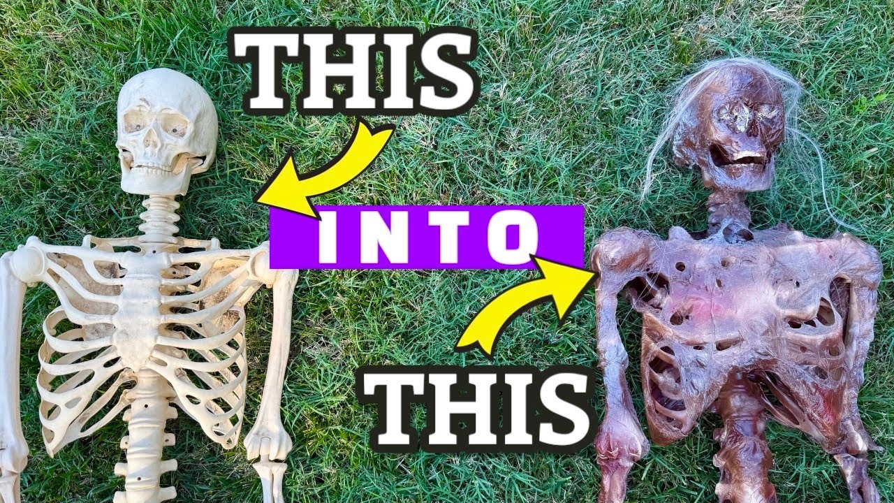 Turn a Plastic Skeleton into a Creepy Corpse! 