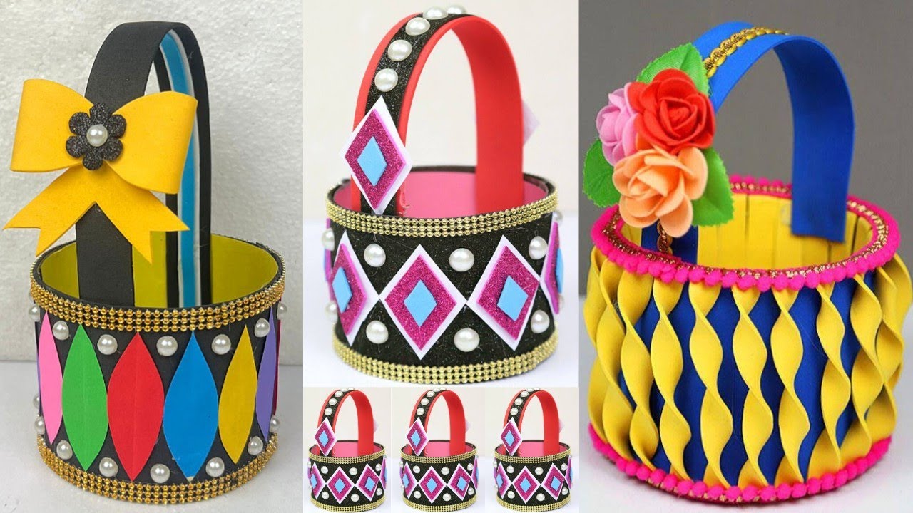 3 Beautiful Basket Making at Home | Waste Material Craft Ideas | Best Out Of Waste | Plastic Bottle 