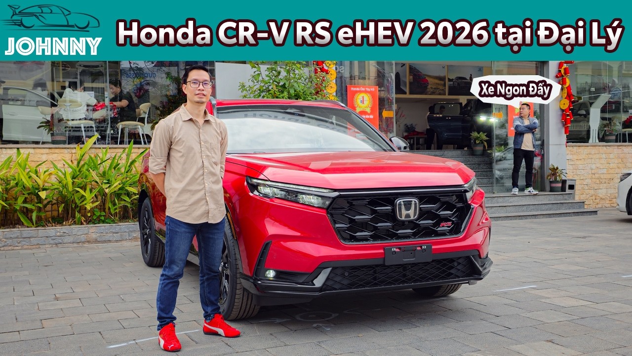 Đây Rồi, Honda CR-V RS eHEV 2026 cần số Nút Bấm đã về đại lý, màu đỏ này Mới |OneShot Review|